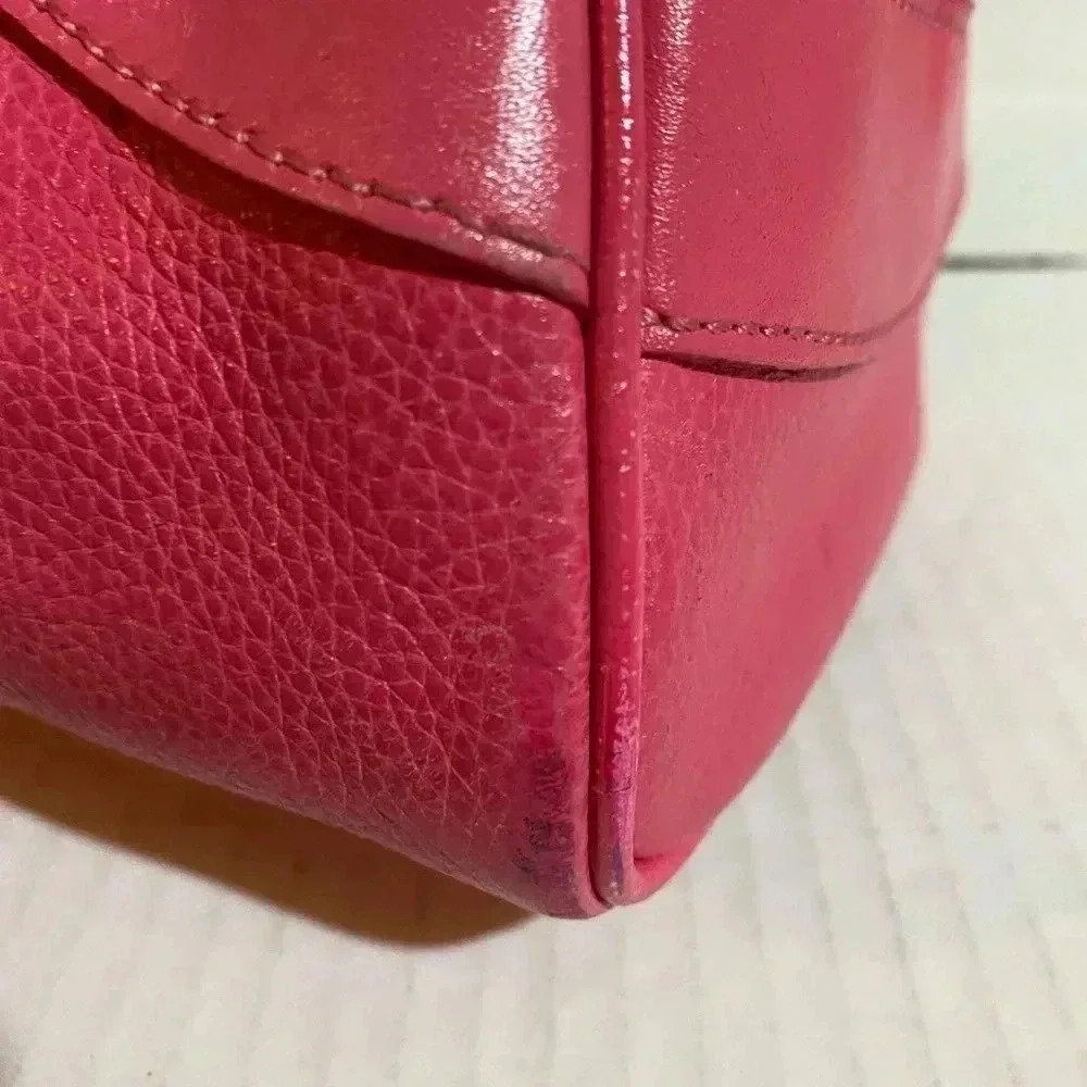 Longchamp pink leather satchel handbag - Picture 7 of 12